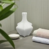 White ceramic vase with hand-glazed surface, a flower arrangement for the living room entrance hall, home decoration details Picture
